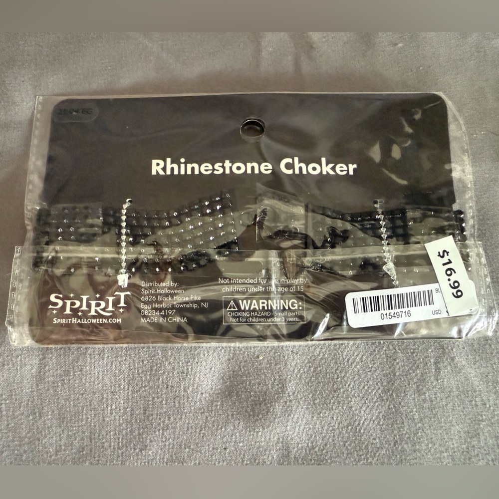Spirit Black Rhinestone Choker - Picture 2 of 2